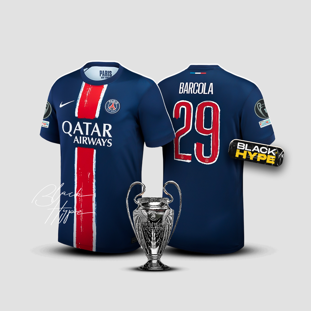 Barcola PSG Heimtrikot 24/25 - Champions League