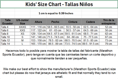 Kids Ecuador Home World Cup 2026