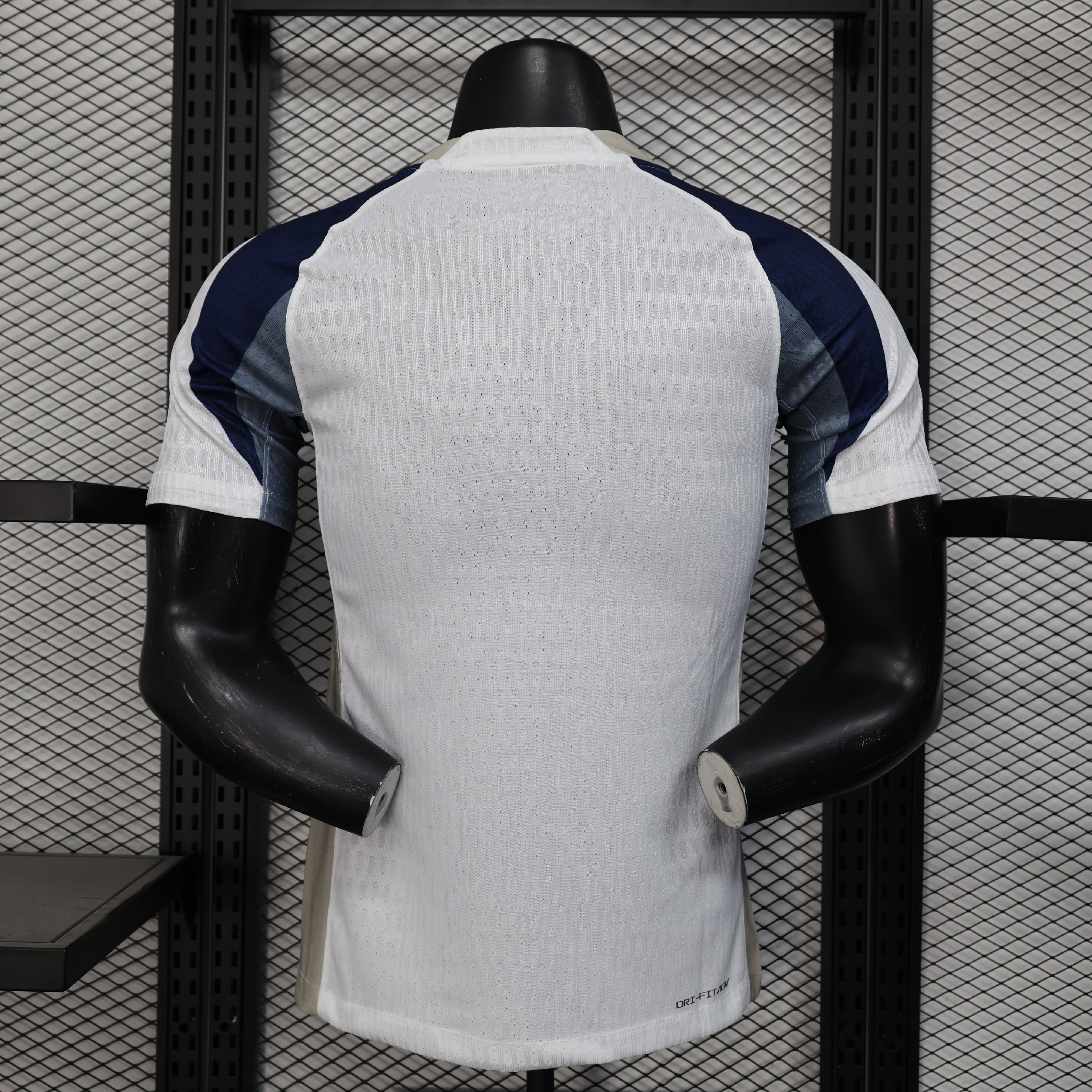 Tottenham 25/26 home player jersey back: white navy Dri-FIT mesh