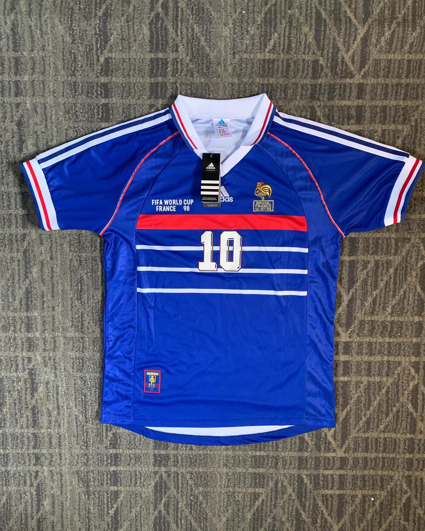 Jersey Zidane France 1998 Legend