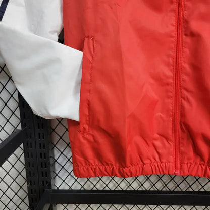 Windbreaker Bayer Leverkusen 24/25 - Branco e Vermelho