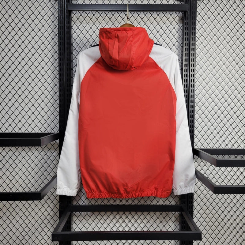 Windbreaker Bayer Leverkusen 24/25 - Branco e Vermelho